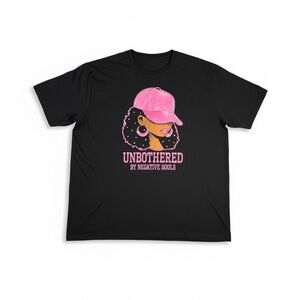 Black T-Shirt with Pink Graphic